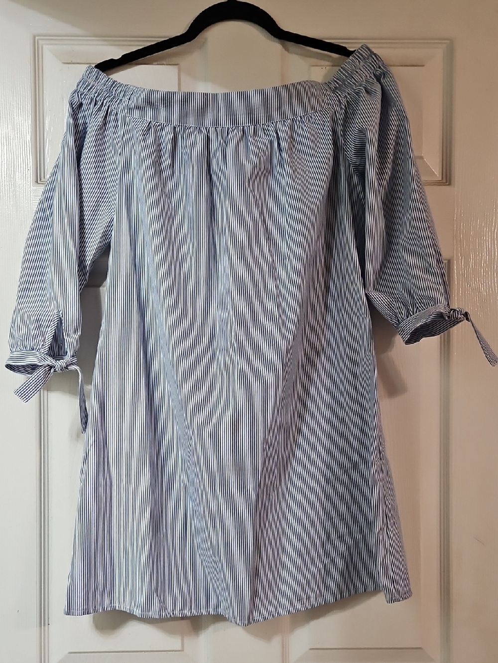 Speechless Blue and White Striped Dress